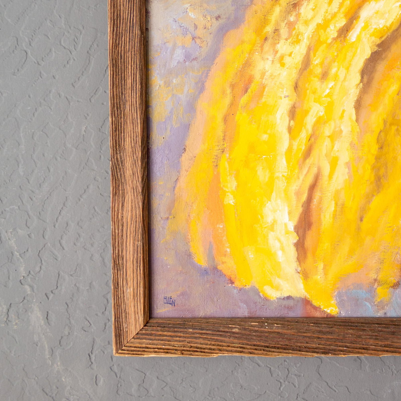 Figure Painting of a Girl in Yellow on a Soutwestern Mesa Landscape - 9