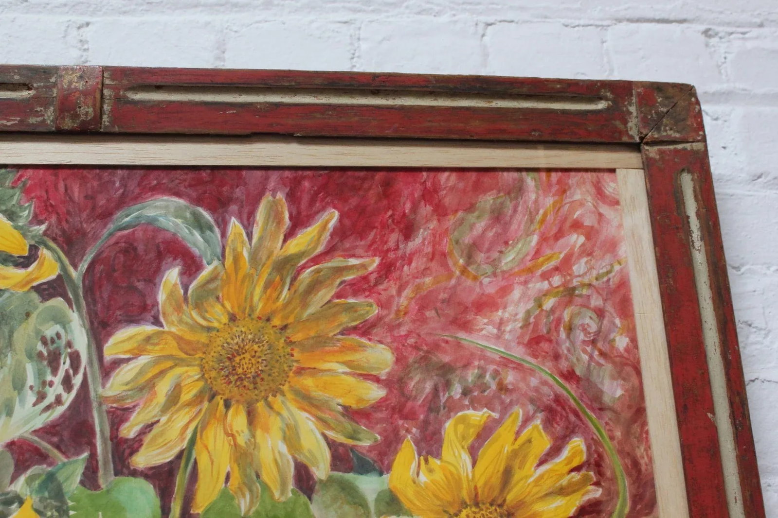 Parker Elwood Panttila "Poodle With Sunflowers" Acrylic Portrait Still Life on Canvas - 8