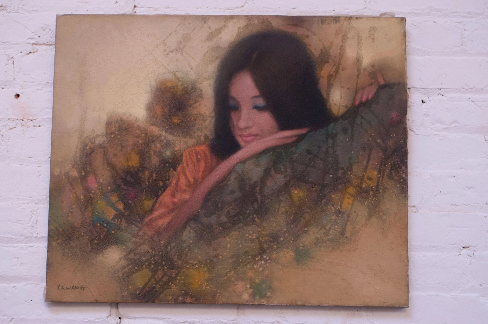 K Swang "Portrait of a Lady" Oil on Canvas - 2