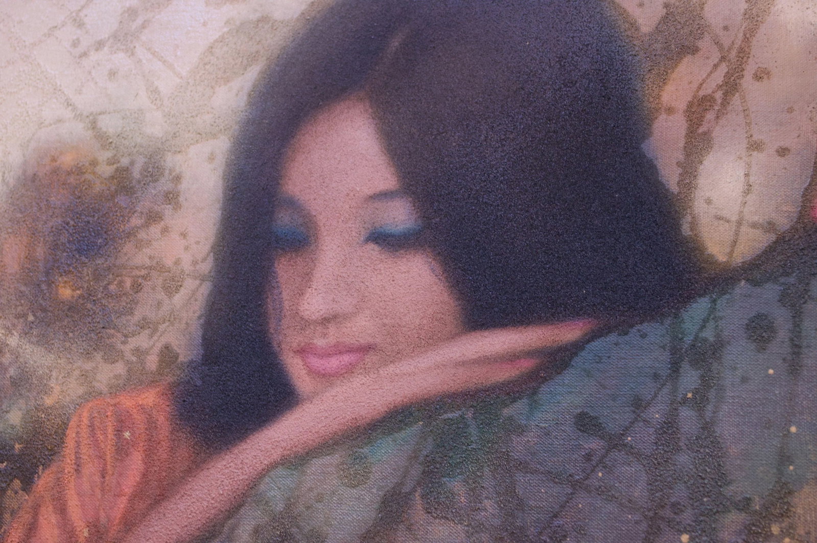 K Swang "Portrait of a Lady" Oil on Canvas - 7
