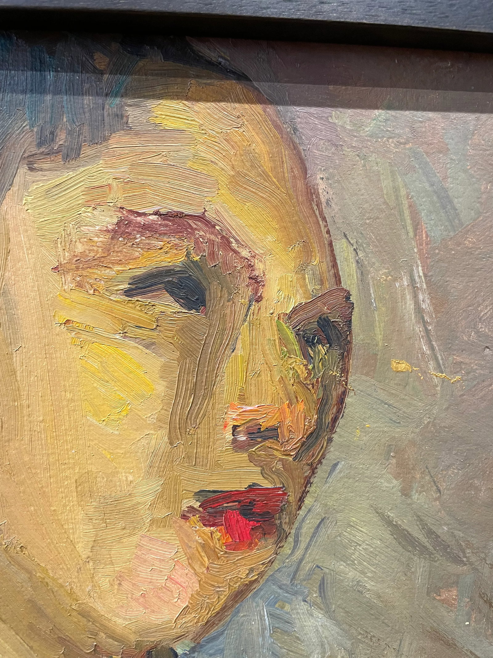 Circa 1940s French Expressionist Portrait Painting of a Woman, Framed - 3