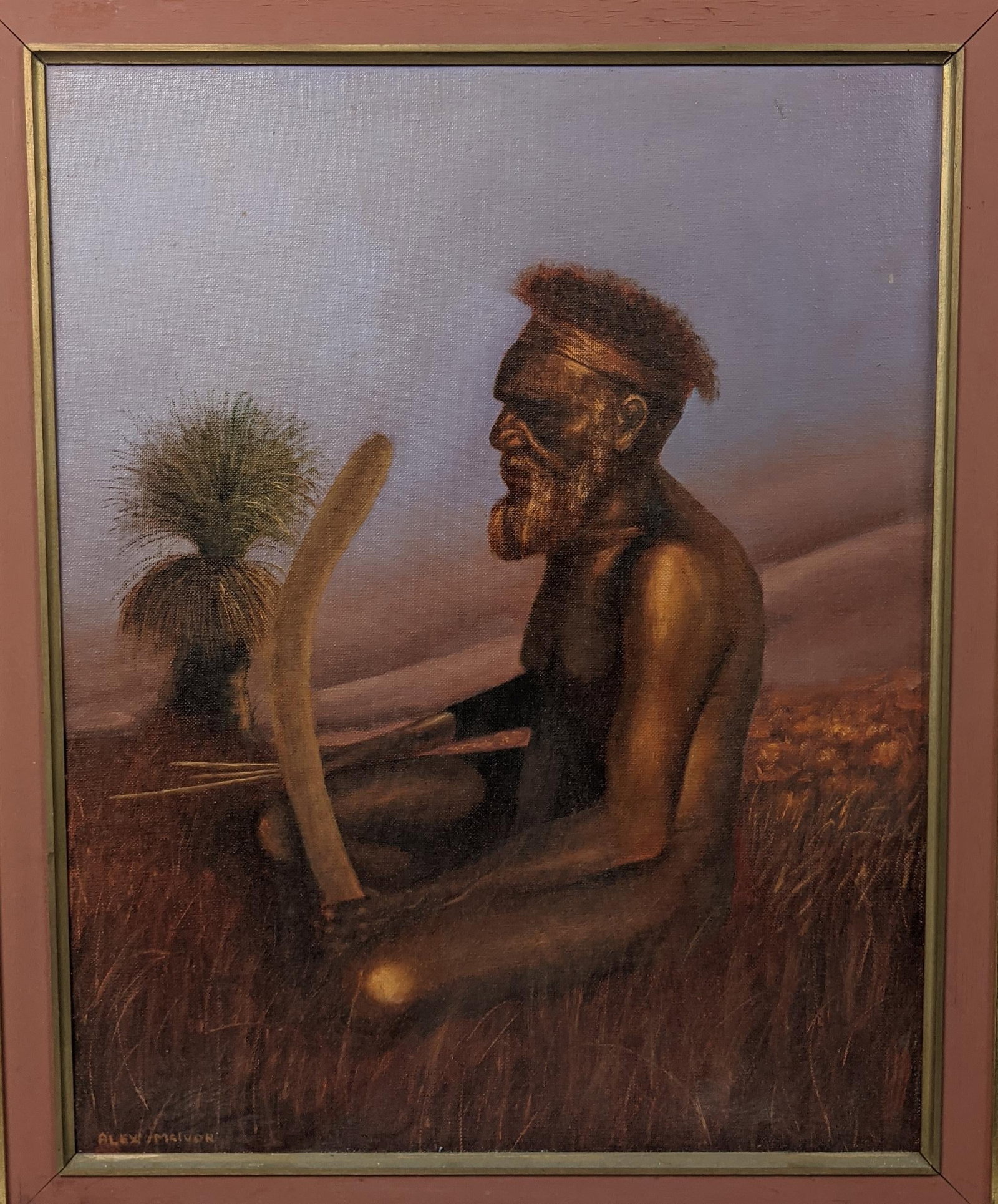 Late 20th Century "The Lonely Hunter" by Alex McIvor, Signed Original Oil on Canvas of an Australian - 10