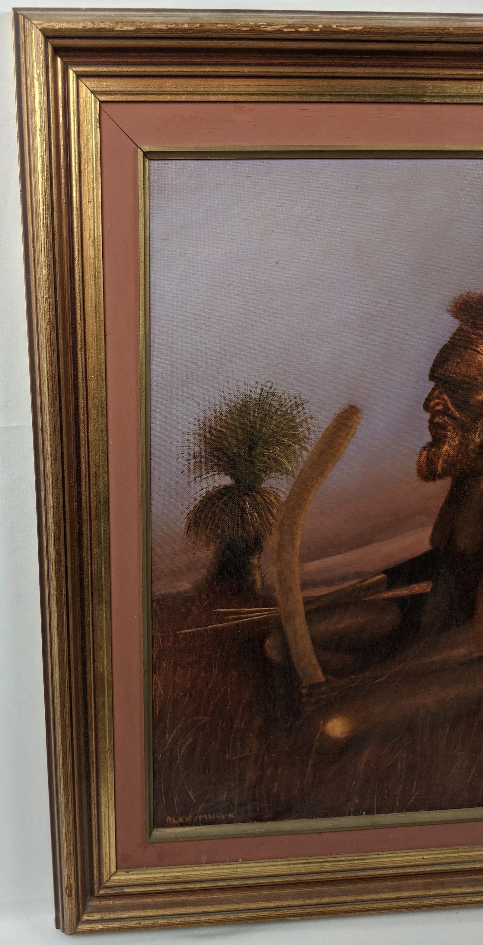 Late 20th Century "The Lonely Hunter" by Alex McIvor, Signed Original Oil on Canvas of an Australian - 4