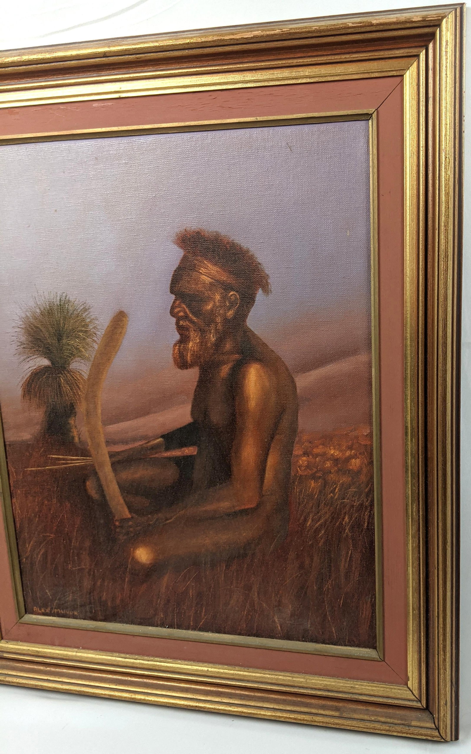 Late 20th Century "The Lonely Hunter" by Alex McIvor, Signed Original Oil on Canvas of an Australian - 5