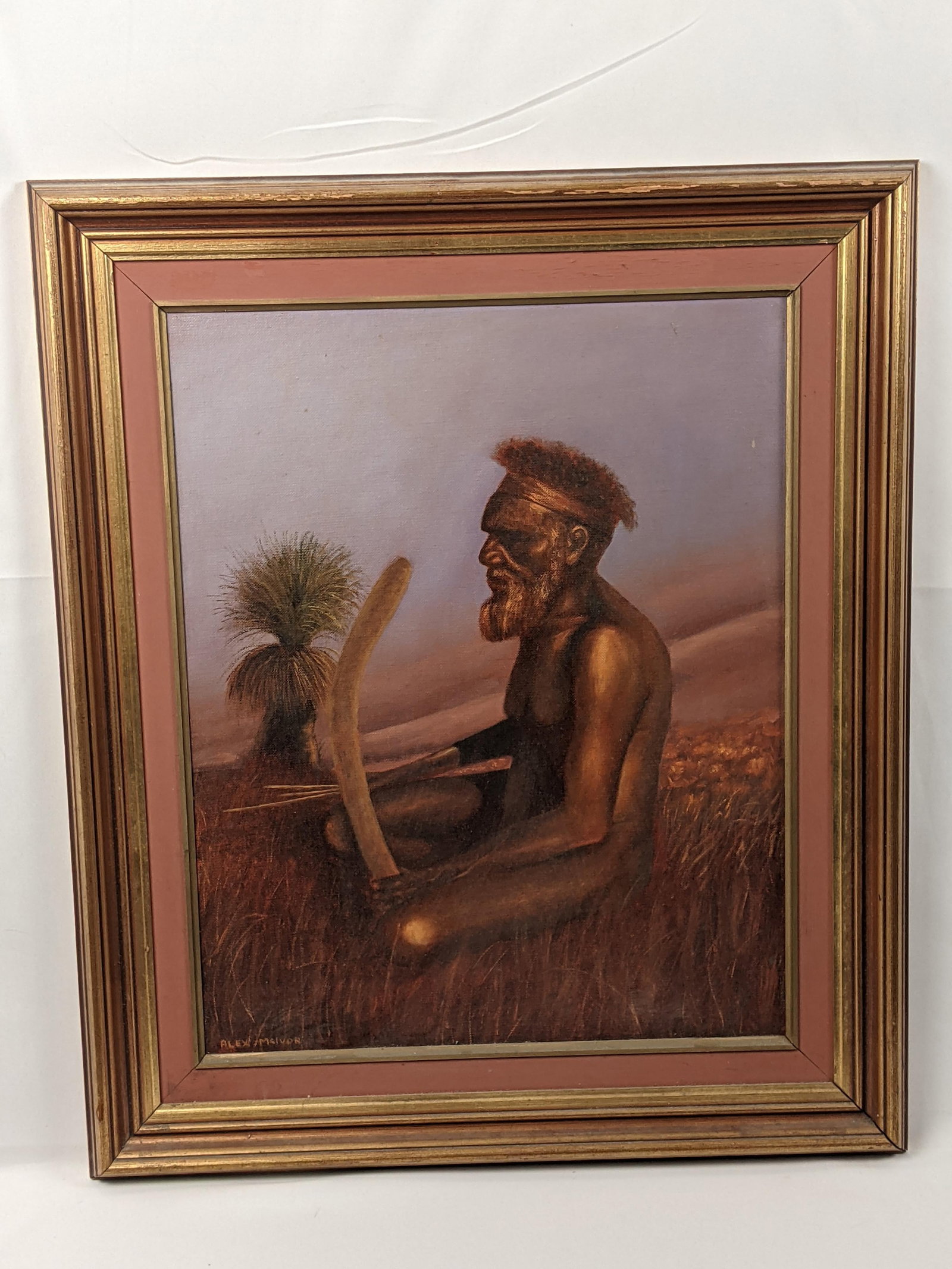 Late 20th Century "The Lonely Hunter" by Alex McIvor, Signed Original Oil on Canvas of an Australian - 8