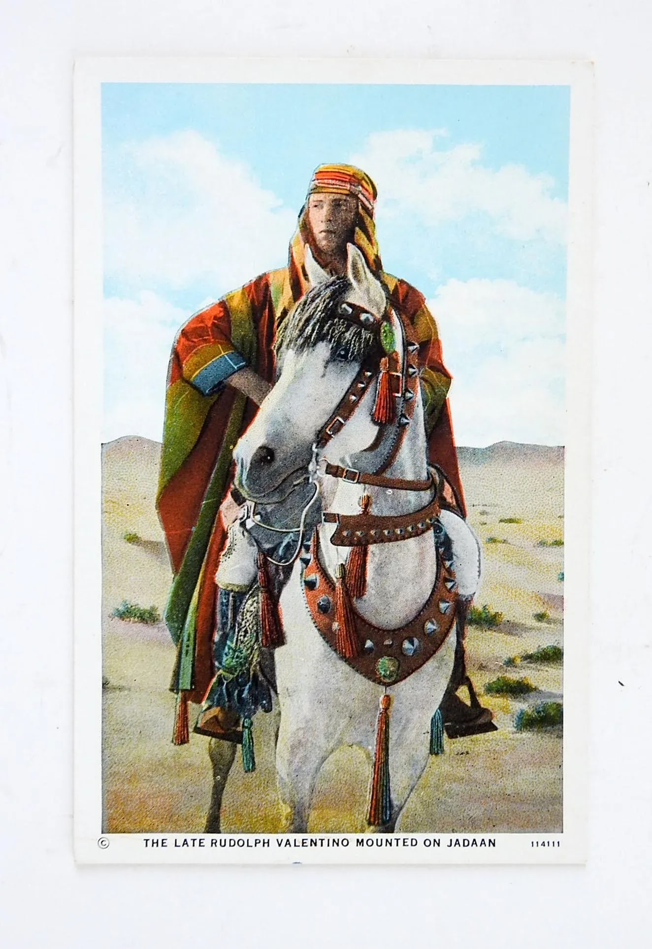 Vintage Kellogg Arabian Horse & Rudolph Valentino Postcard Print - 2