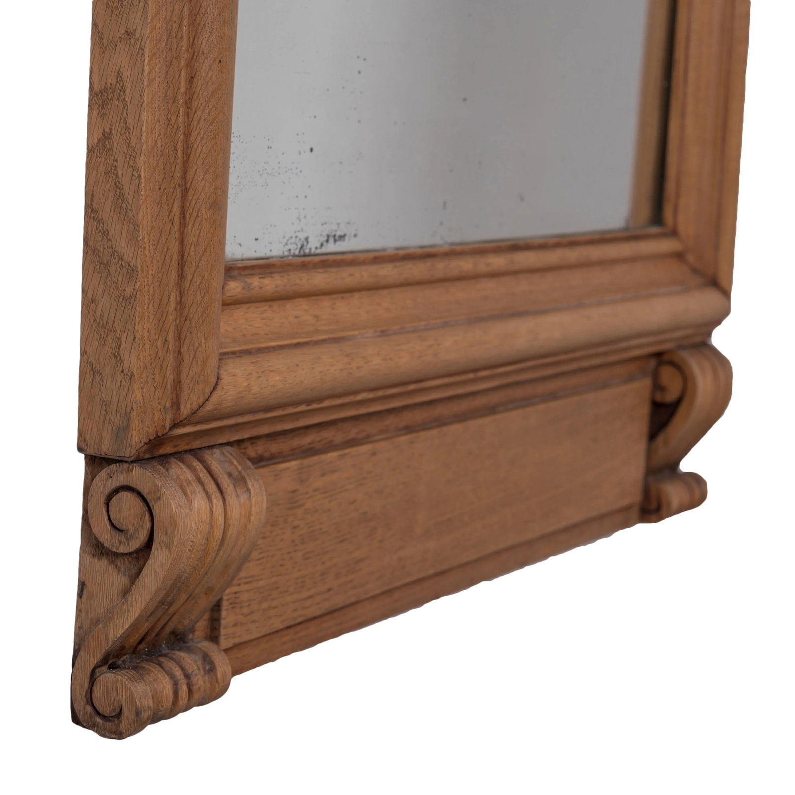 French Neoclassical Style Limed Oak Trumeau Mirrors, 19th Century - a Pair - 5