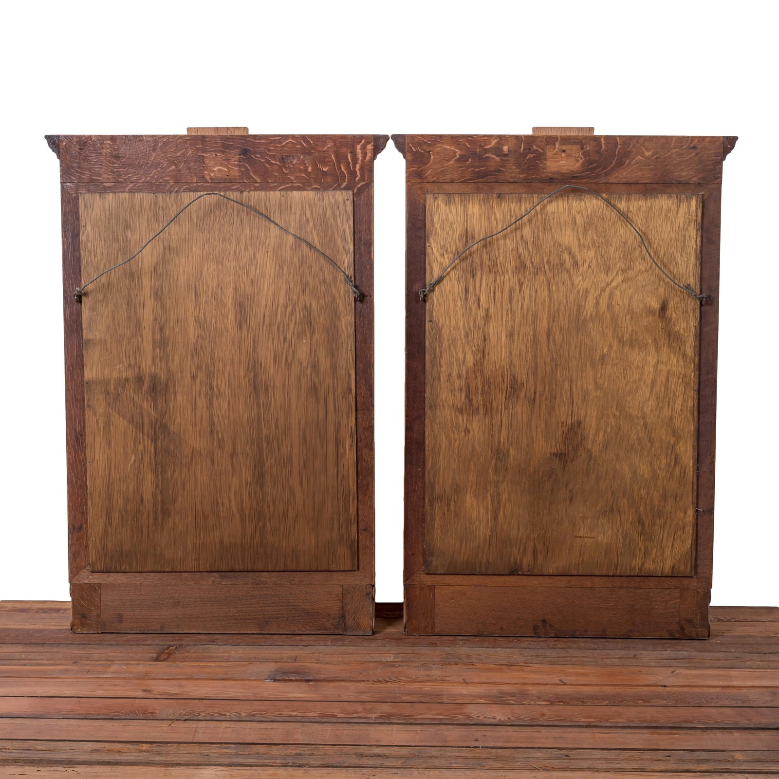 French Neoclassical Style Limed Oak Trumeau Mirrors, 19th Century - a Pair - 8
