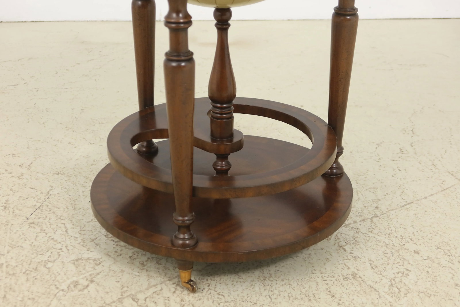 Maitland Smith Mahogany Flip Top Globe Stand - 4
