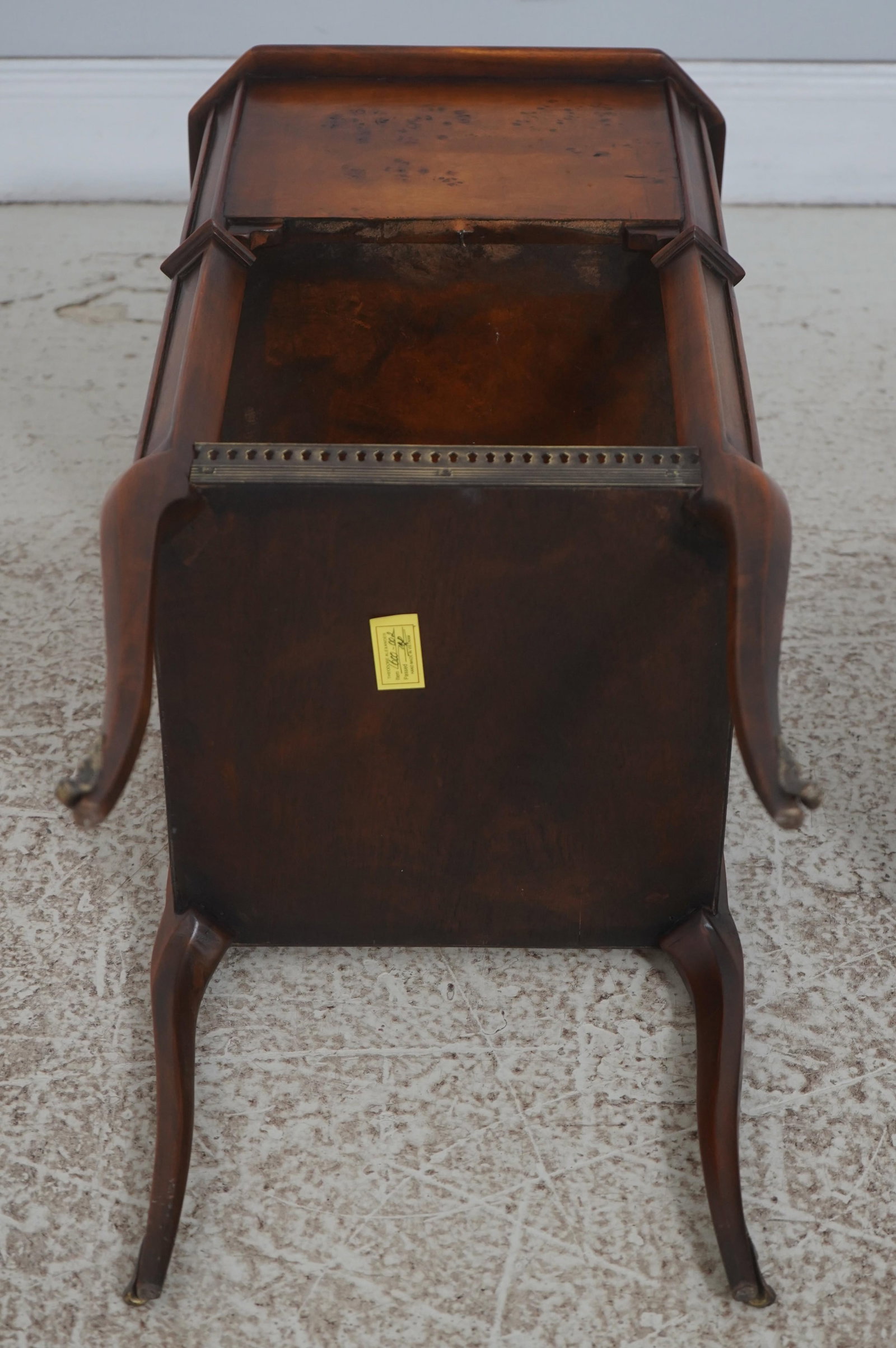 Theodore Alexander Burl Mahogany 2 Tier Plant Stand - 14