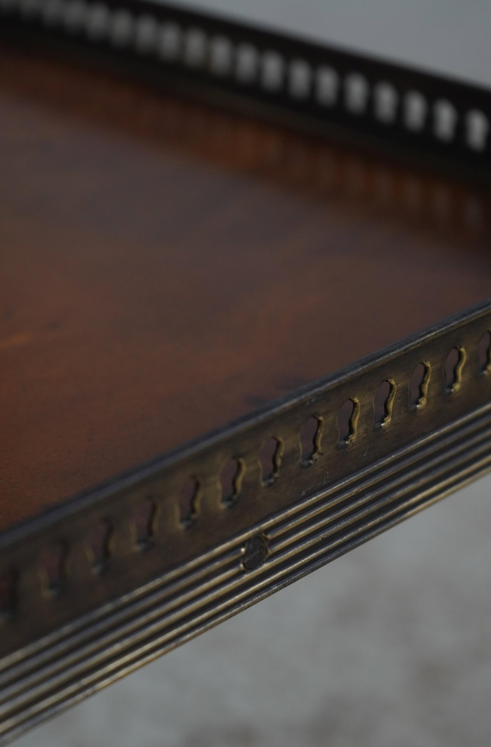 Theodore Alexander Burl Mahogany 2 Tier Plant Stand - 8