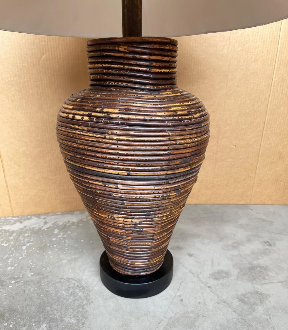 Gabriella Crespi Style Pencil Reed Table Lamp - 3