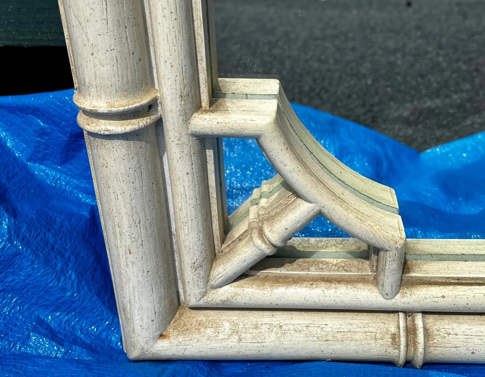 Vintage Thomasville Allegro Faux Bamboo and Fretwork Mirror - 4