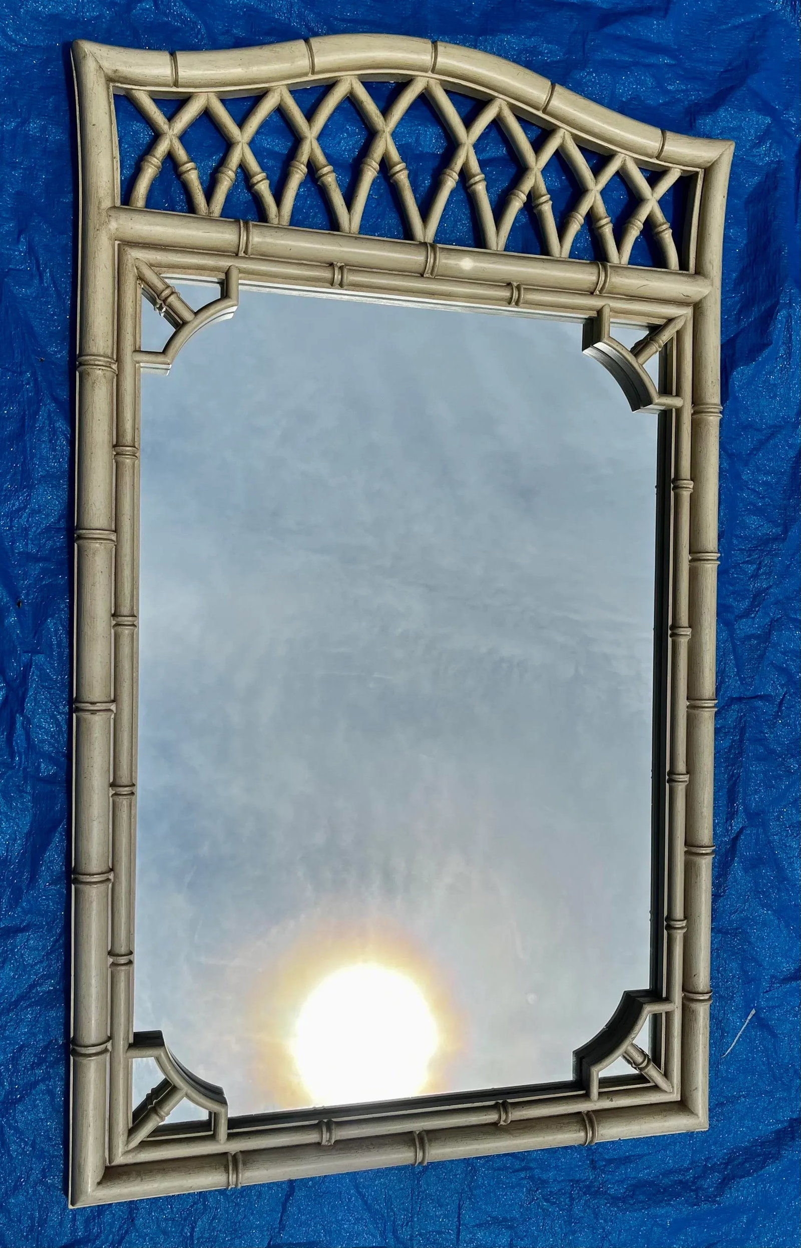 Vintage Thomasville Allegro Faux Bamboo and Fretwork Mirror - 7