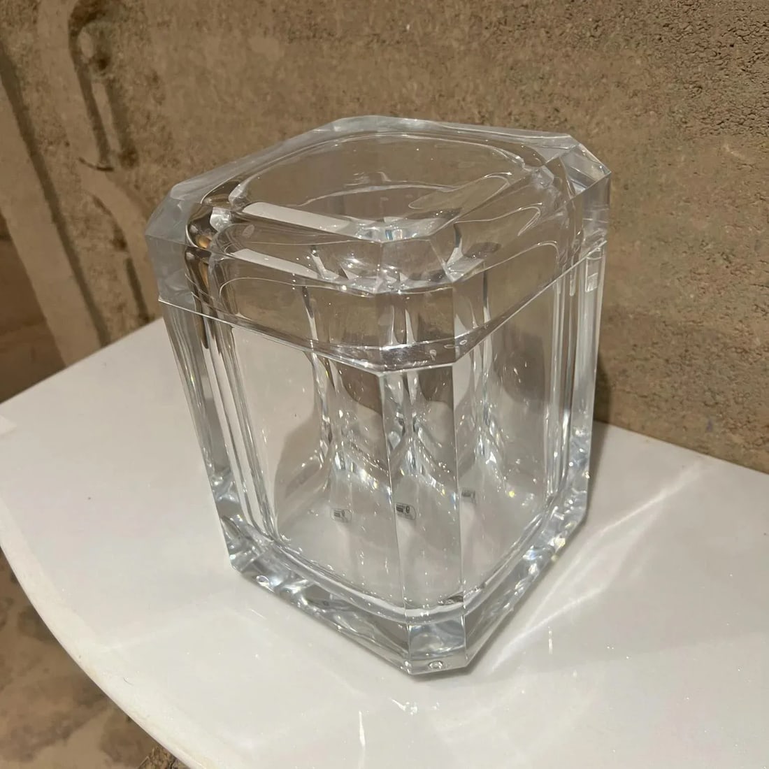 1980s Modernist Carlisle Lucite Ice Bucket Style of Alessandro Albrizzi Italy - 12