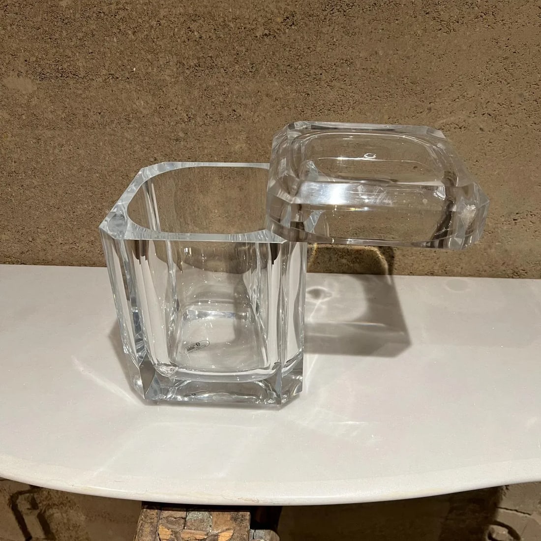 1980s Modernist Carlisle Lucite Ice Bucket Style of Alessandro Albrizzi Italy - 6