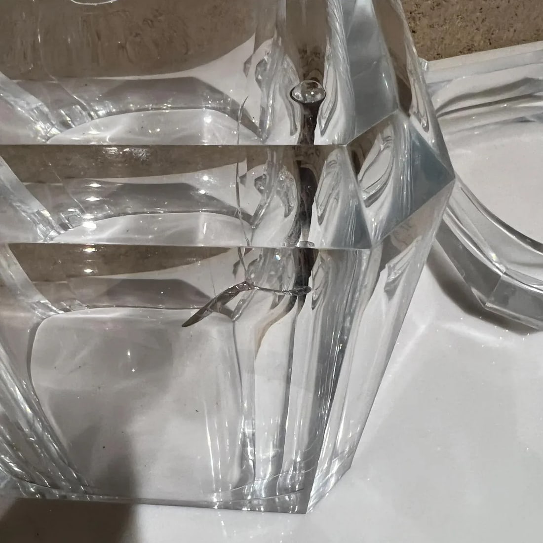 1980s Modernist Carlisle Lucite Ice Bucket Style of Alessandro Albrizzi Italy - 7