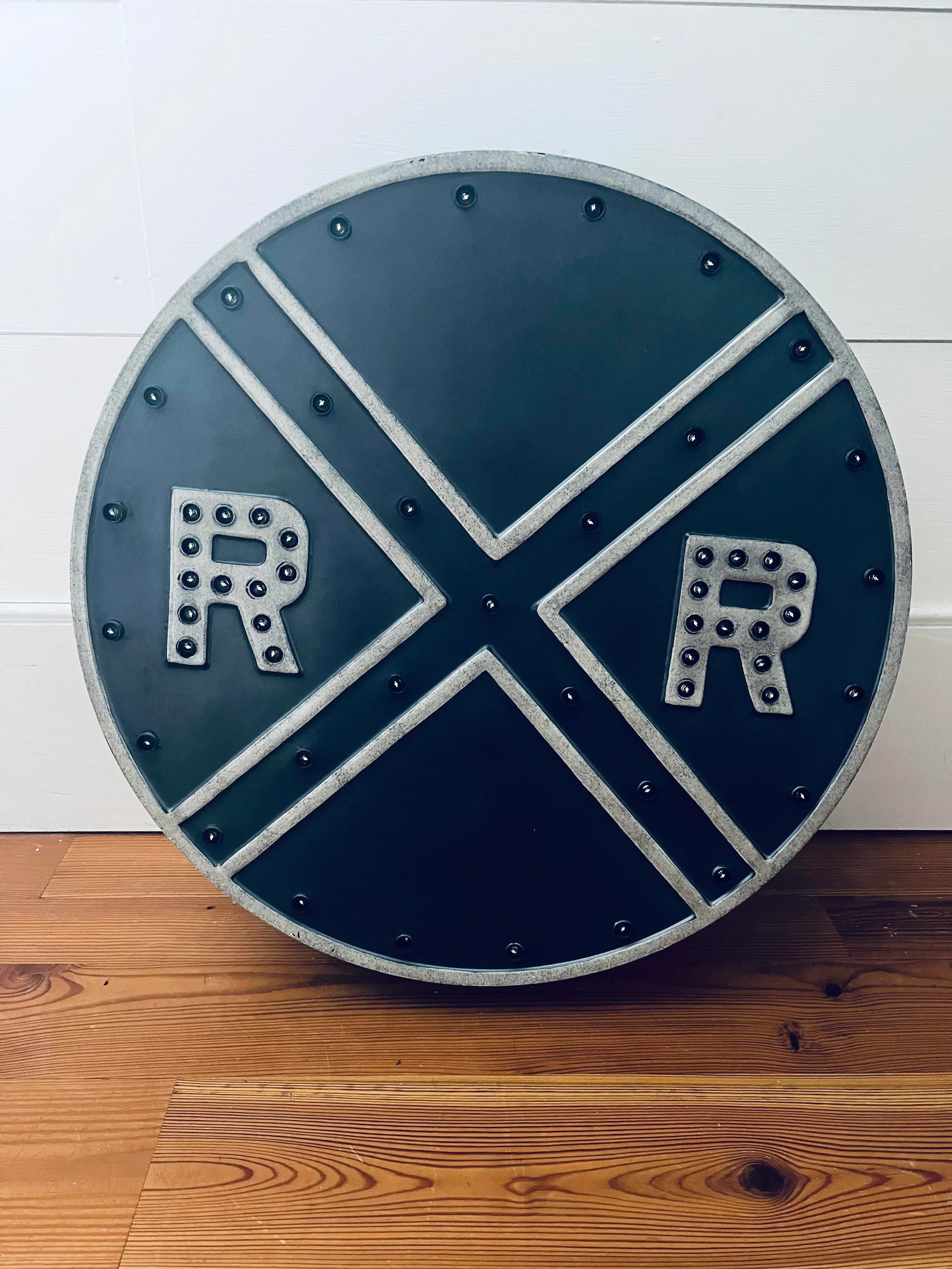Restoration Hardware Black Metal Illuminated Railroad Sign-Rare!! - 5