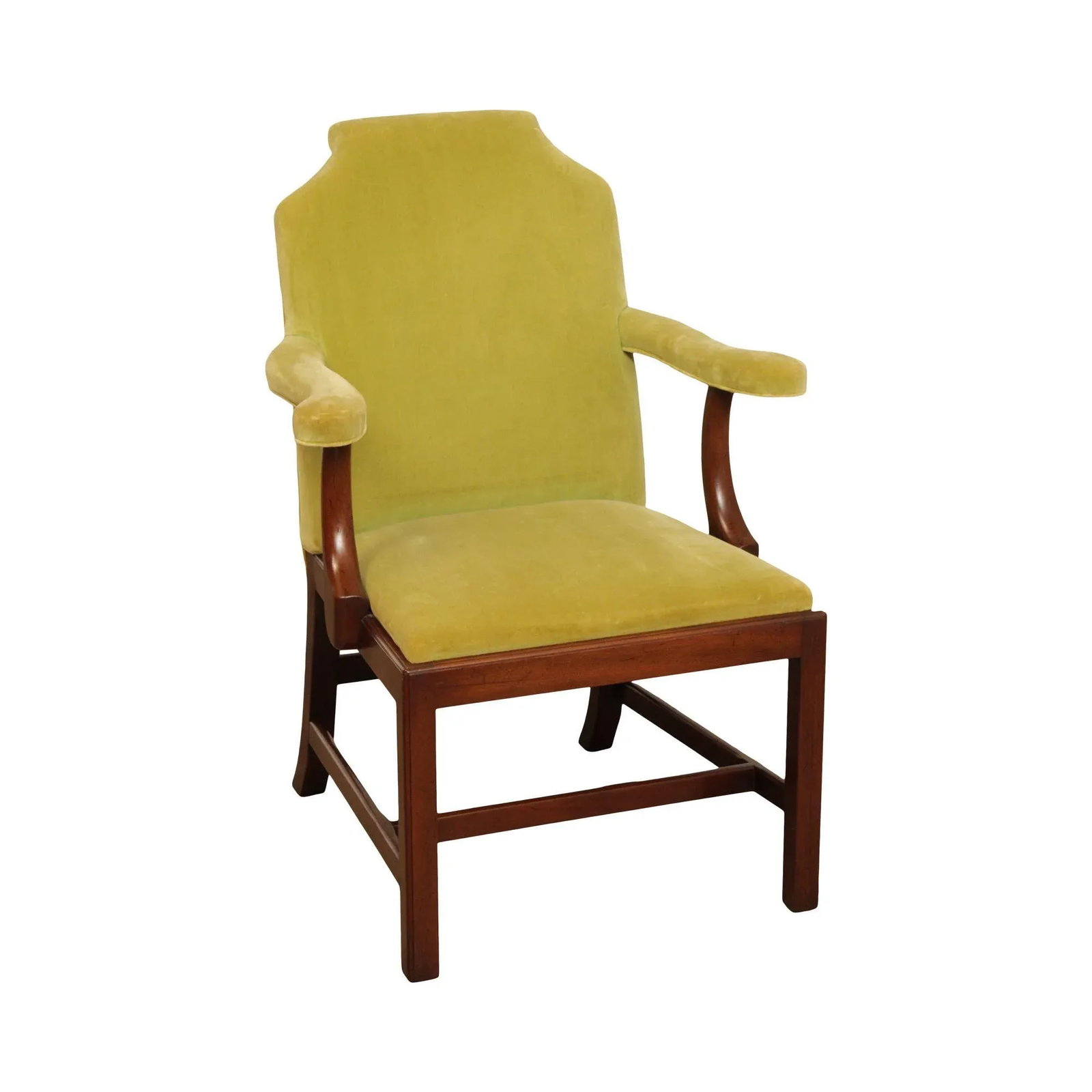 Kittinger Colonial Williamsburg Chippendale Style Mahogany Frame Custom Upholstered Armchair - 13
