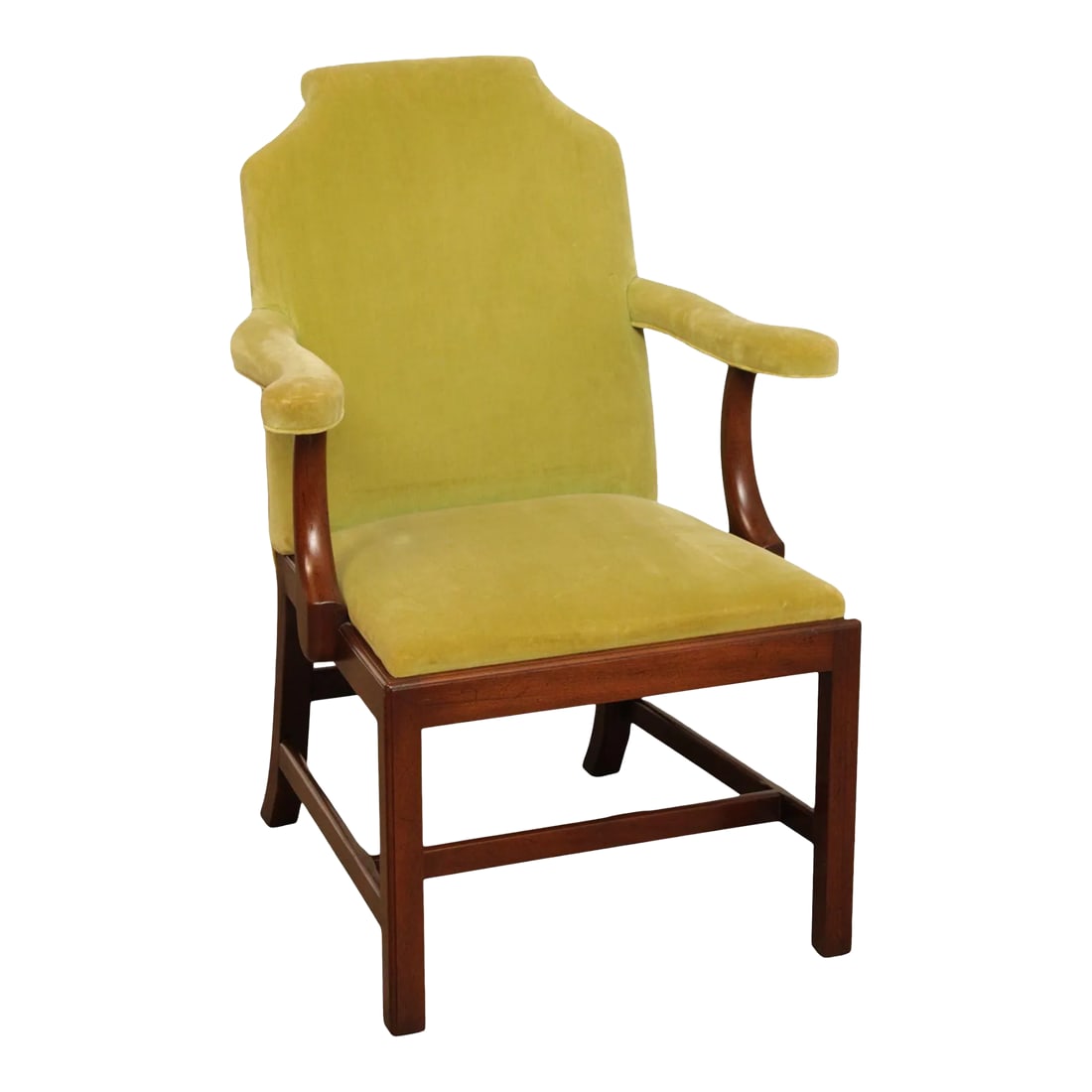 Kittinger Colonial Williamsburg Chippendale Style Mahogany Frame Custom Upholstered Armchair (1 of 13)
