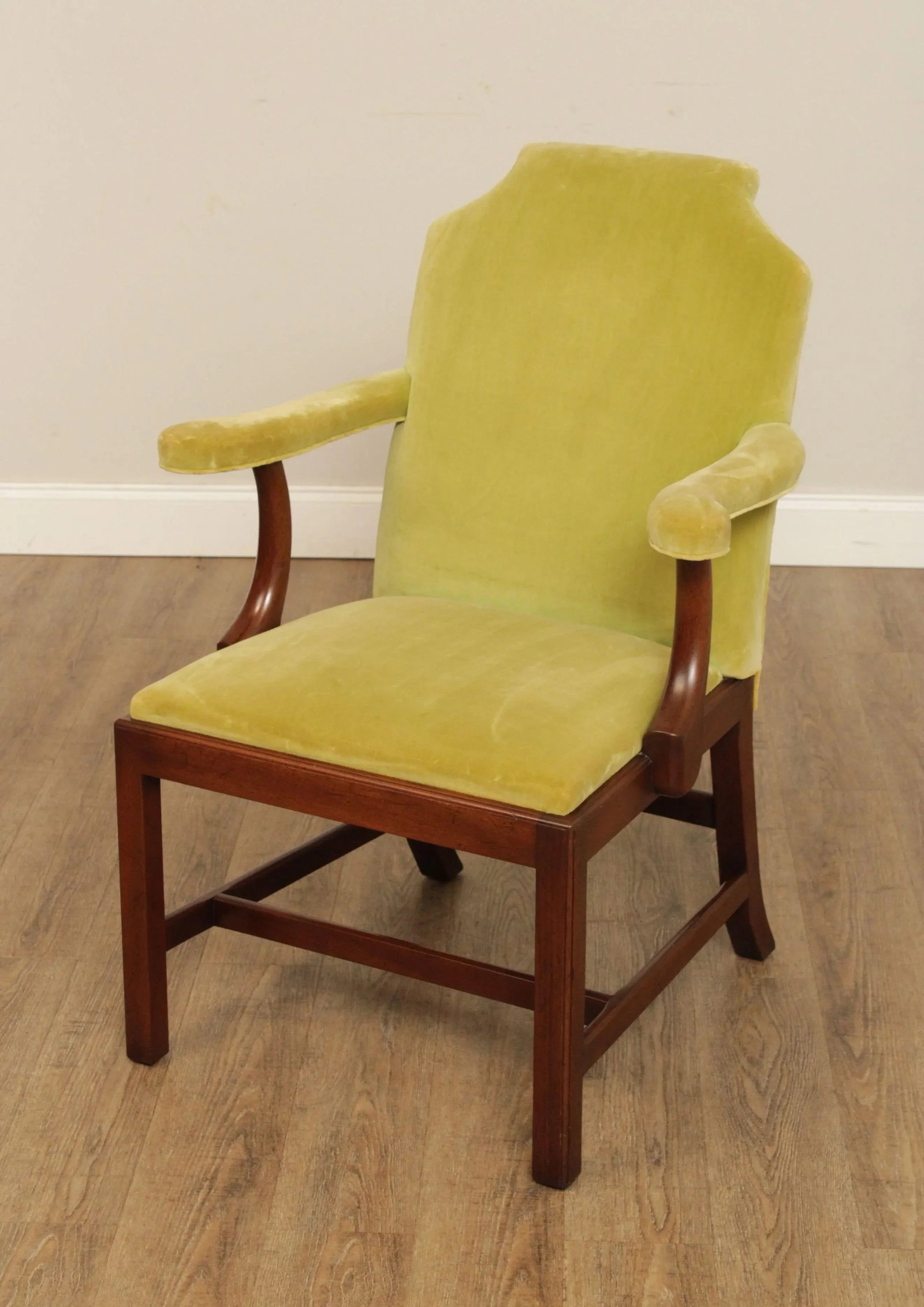 Kittinger Colonial Williamsburg Chippendale Style Mahogany Frame Custom Upholstered Armchair - 4