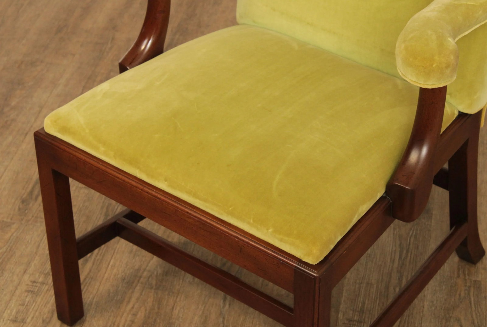 Kittinger Colonial Williamsburg Chippendale Style Mahogany Frame Custom Upholstered Armchair - 5
