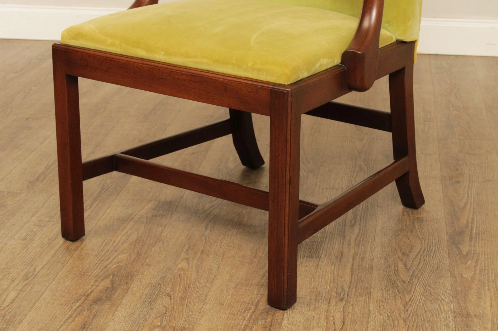 Kittinger Colonial Williamsburg Chippendale Style Mahogany Frame Custom Upholstered Armchair - 7