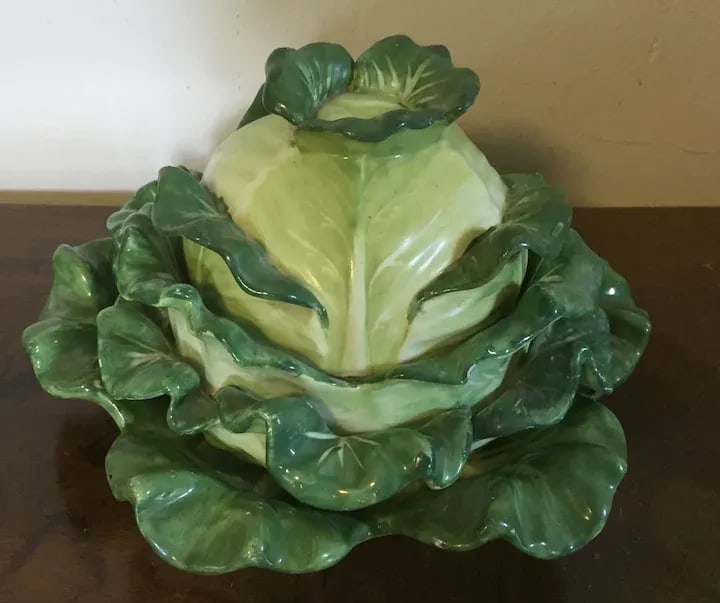 Antique 19th Century English Coalport Porcelain Cabbage Form Tureen Box, Cover and Under Plate - 10