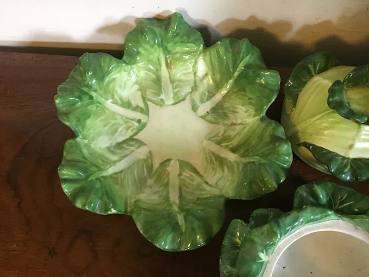 Antique 19th Century English Coalport Porcelain Cabbage Form Tureen Box, Cover and Under Plate - 2