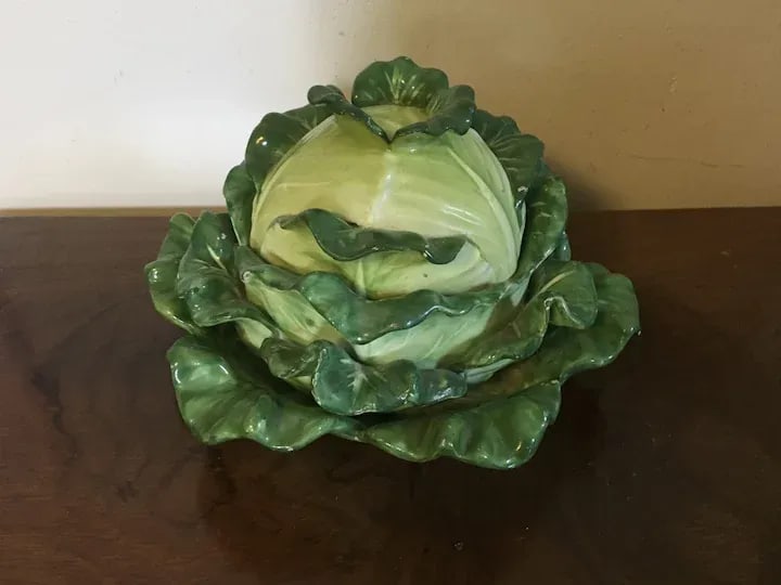Antique 19th Century English Coalport Porcelain Cabbage Form Tureen Box, Cover and Under Plate - 4