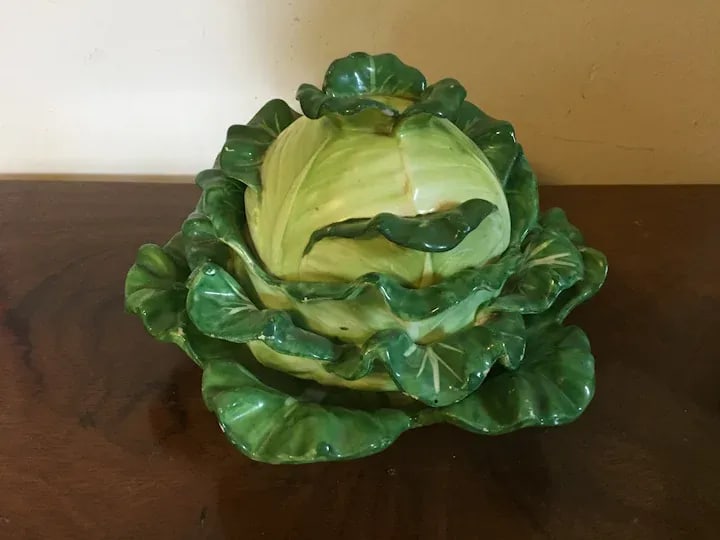 Antique 19th Century English Coalport Porcelain Cabbage Form Tureen Box, Cover and Under Plate - 7