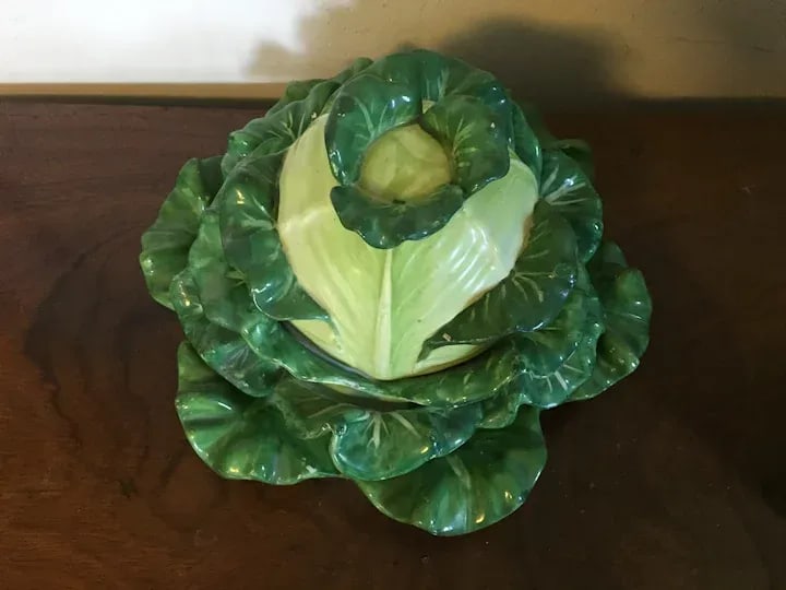 Antique 19th Century English Coalport Porcelain Cabbage Form Tureen Box, Cover and Under Plate - 8