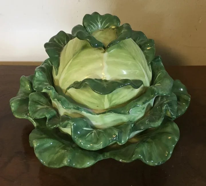 Antique 19th Century English Coalport Porcelain Cabbage Form Tureen Box, Cover and Under Plate - 9