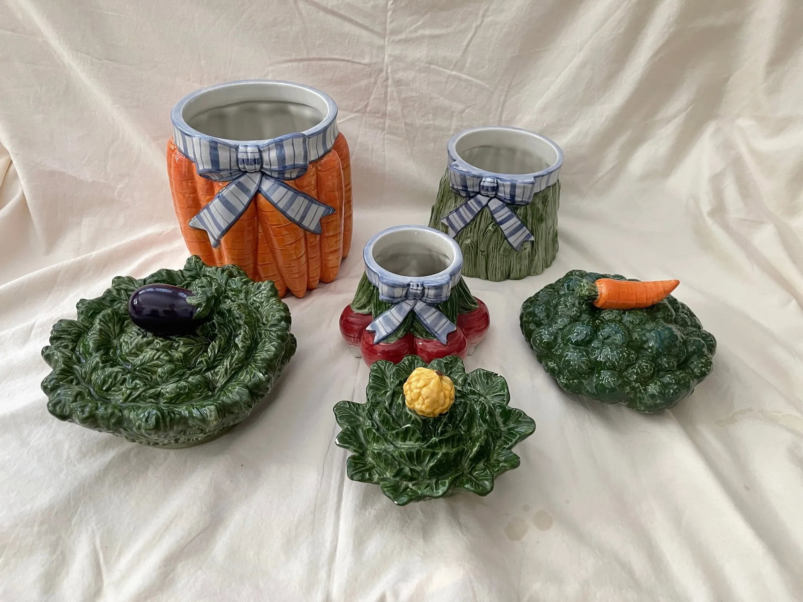 Fitz & Floyd Vegetable Garden Bouquet Canister Set - 3