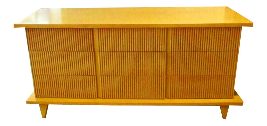 American of Martinsville Bali-Hi Mid-Century Faux Bamboo Wormwood Dresser (1 of 8)
