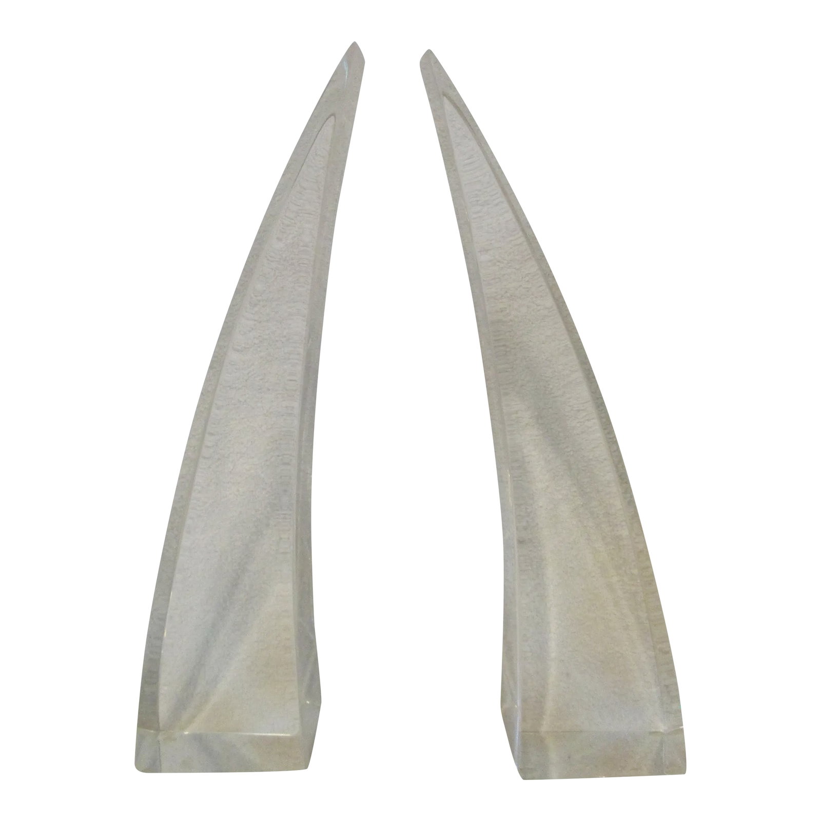 1950s Mid-Century Modern Lucite Tusk Sculptures - a Pair (1 of 7)