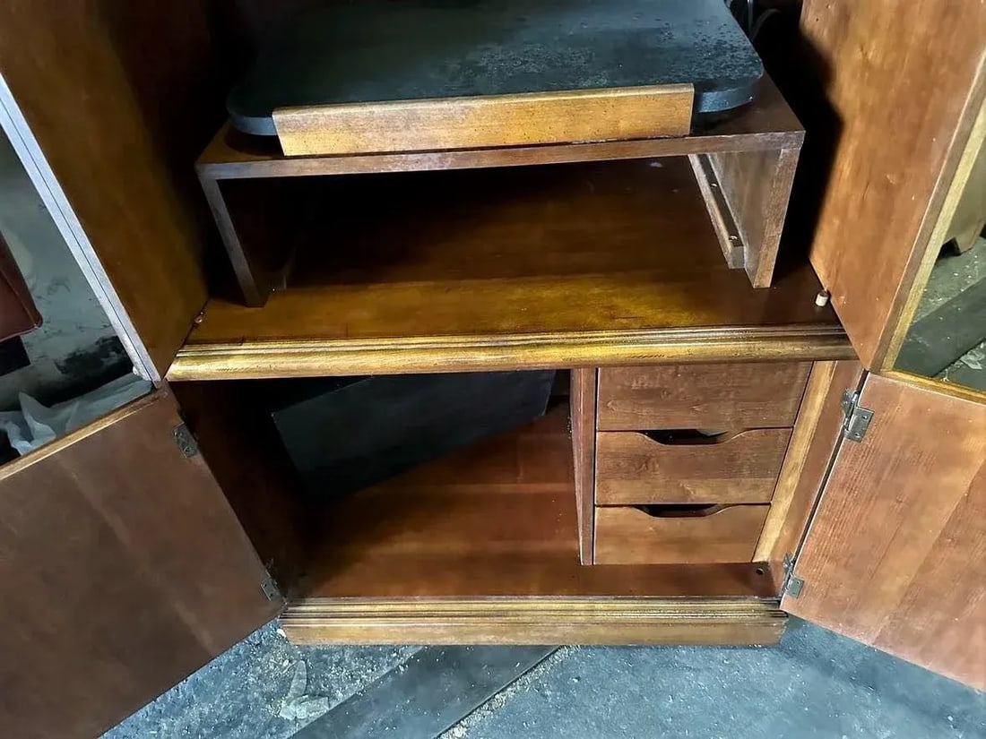 Hooker Furniture Solid Cherry Wood Armoire - Vintage Late 20th Century - 2