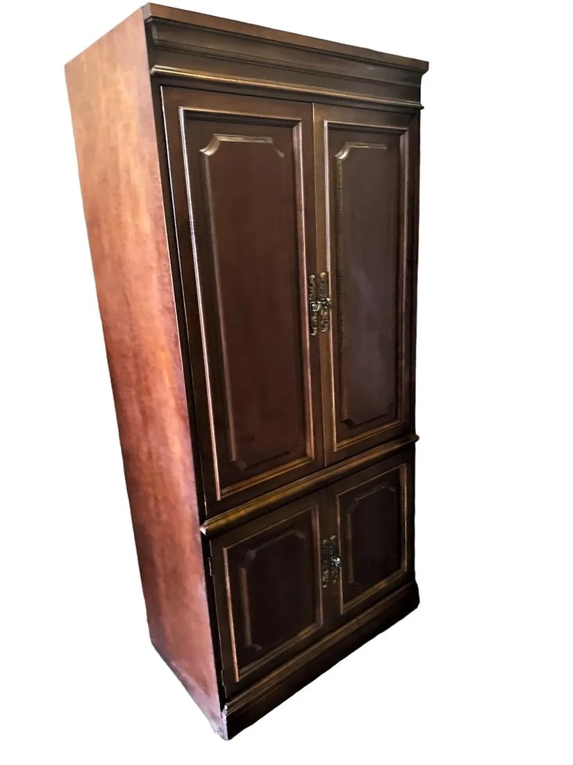 Hooker Furniture Solid Cherry Wood Armoire - Vintage Late 20th Century - 3