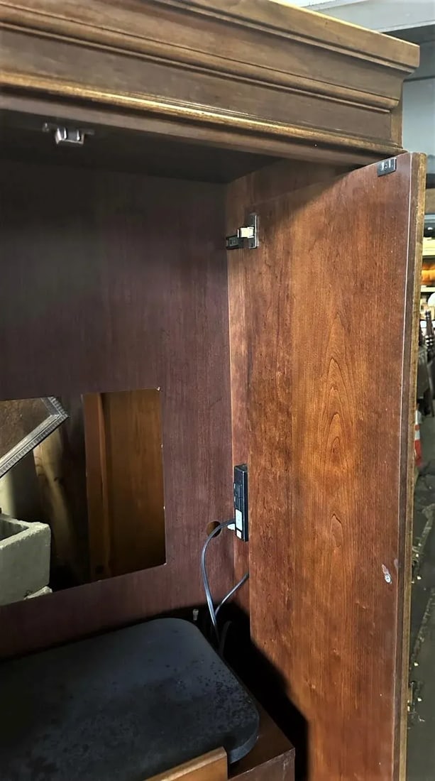 Hooker Furniture Solid Cherry Wood Armoire - Vintage Late 20th Century - 5