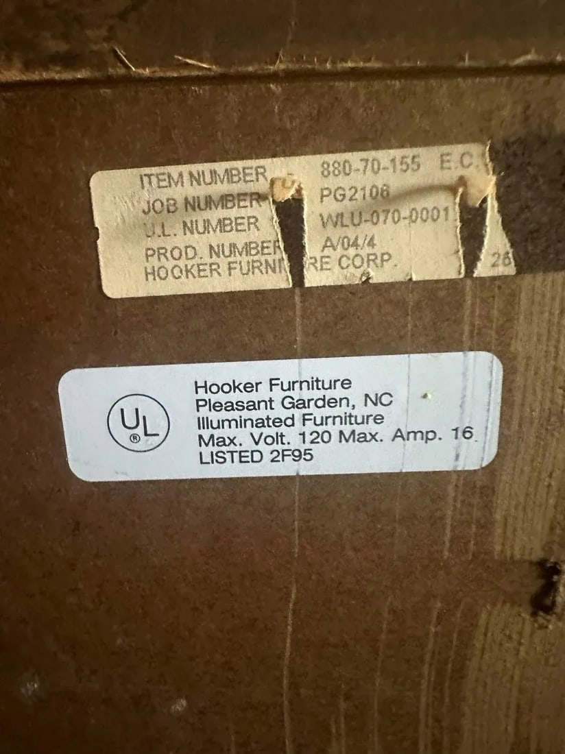 Hooker Furniture Solid Cherry Wood Armoire - Vintage Late 20th Century - 6