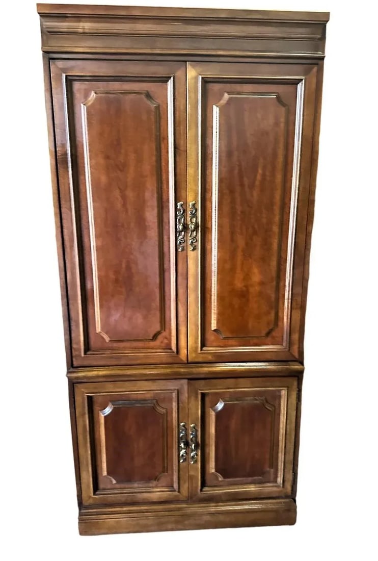 Hooker Furniture Solid Cherry Wood Armoire - Vintage Late 20th Century - 7