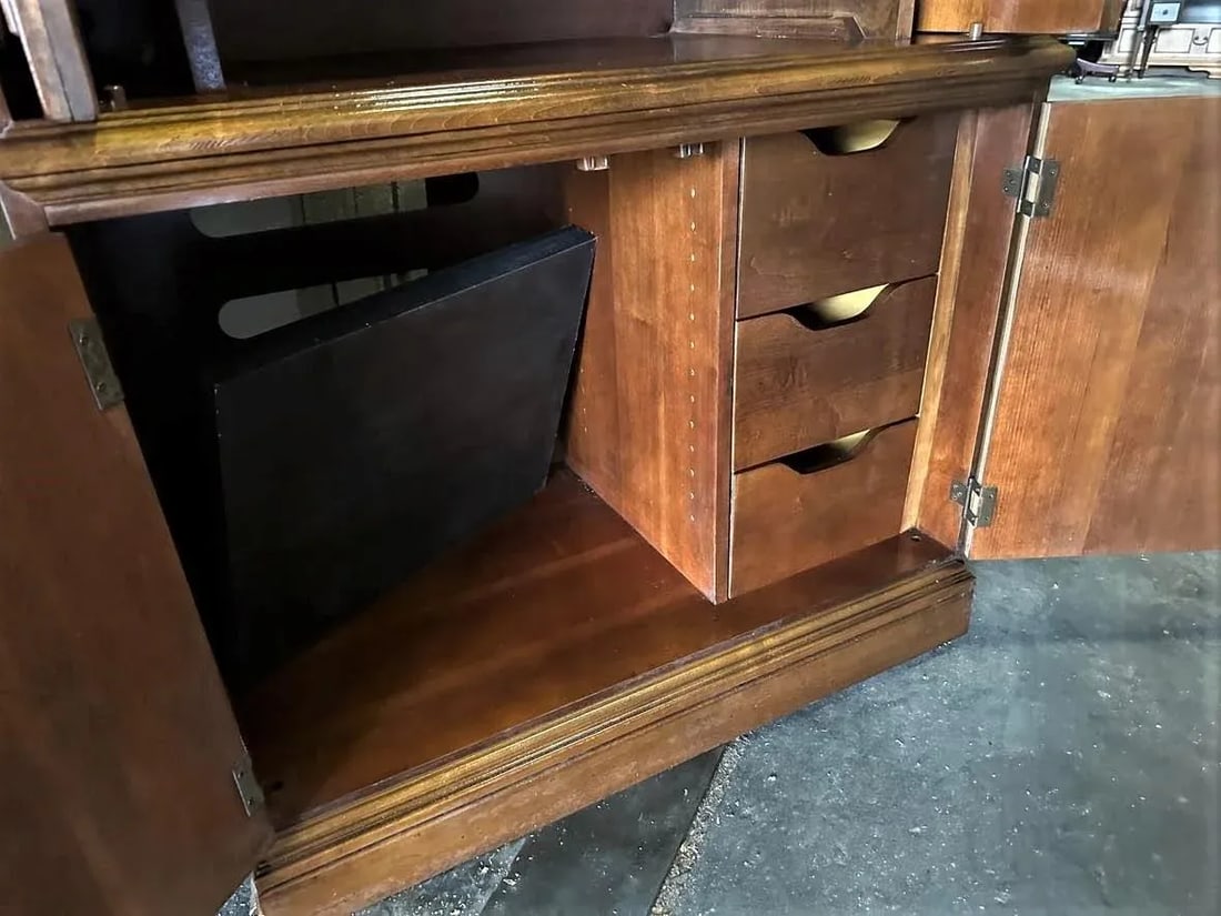 Hooker Furniture Solid Cherry Wood Armoire - Vintage Late 20th Century - 9