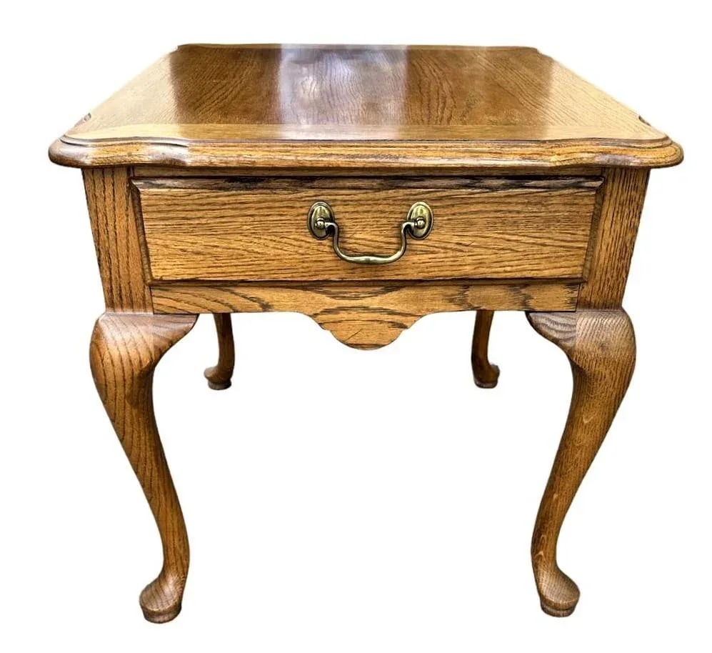 Thomasville French Country Oak Nightstands or Side Tables - Vintage Circa 1970s - 2