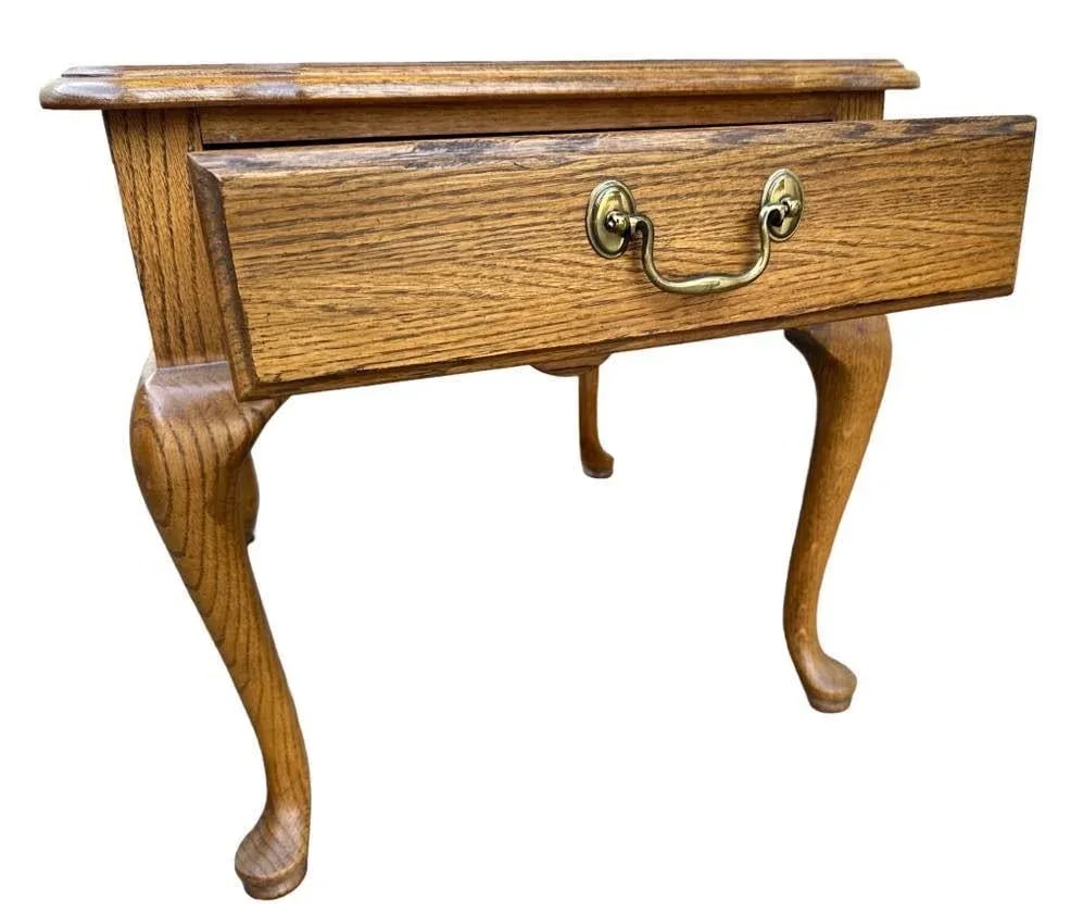Thomasville French Country Oak Nightstands or Side Tables - Vintage Circa 1970s - 4