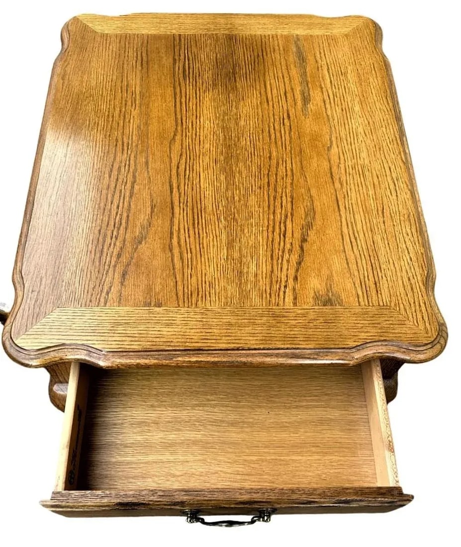 Thomasville French Country Oak Nightstands or Side Tables - Vintage Circa 1970s - 6