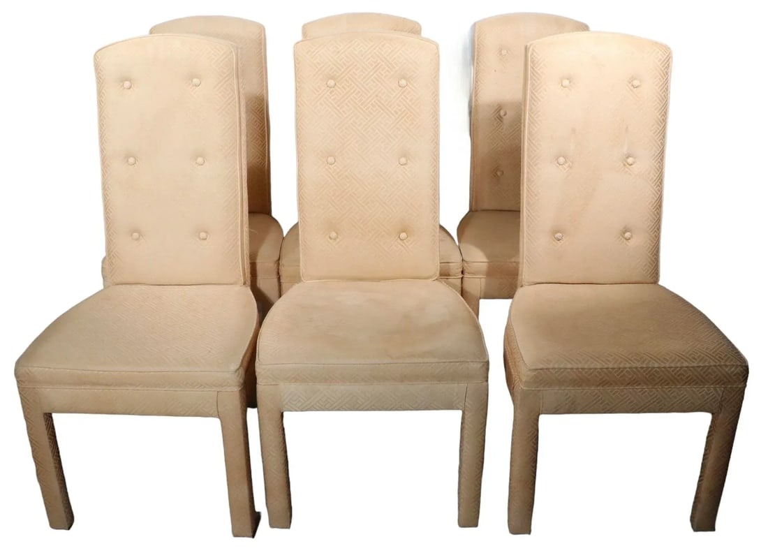 Set of Six Fully Upholstered Dining Chairs by American of Martinsville After Baughman C 1970's - 13