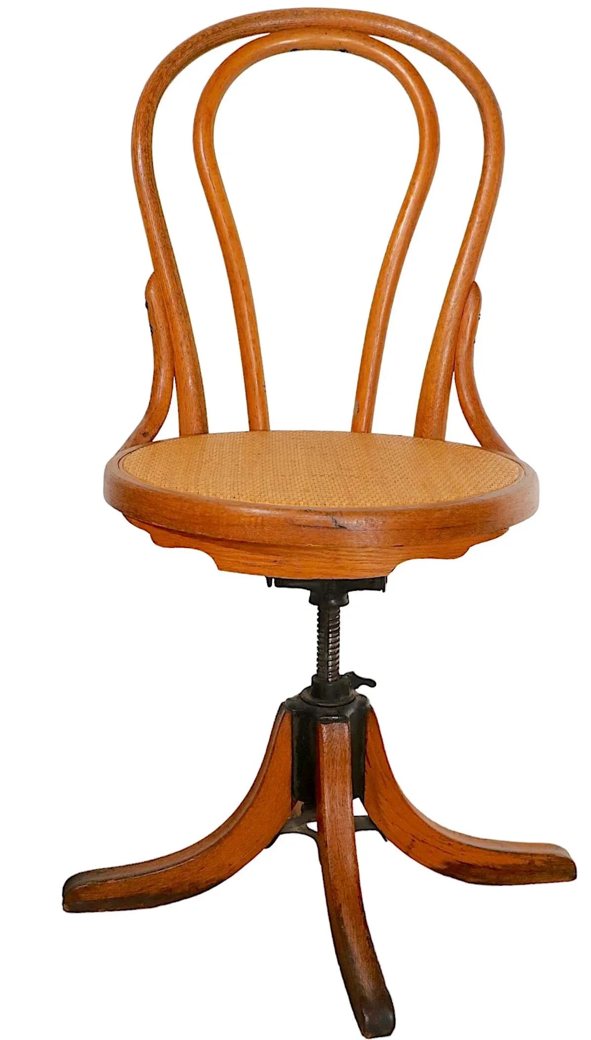 Early 20th Century Bentwood Swivel Desk Chair by Heywood Wakefield After Thonet - 3