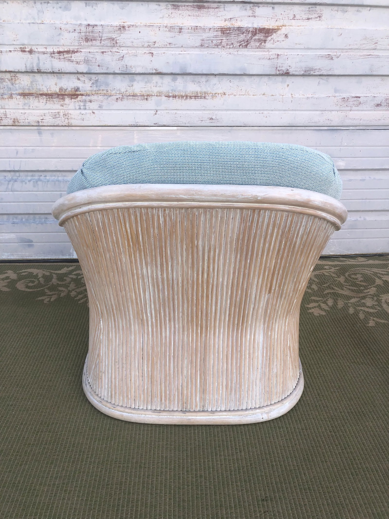 1970s Vintage Split Reed Henry Link Cushioned Chair - 5