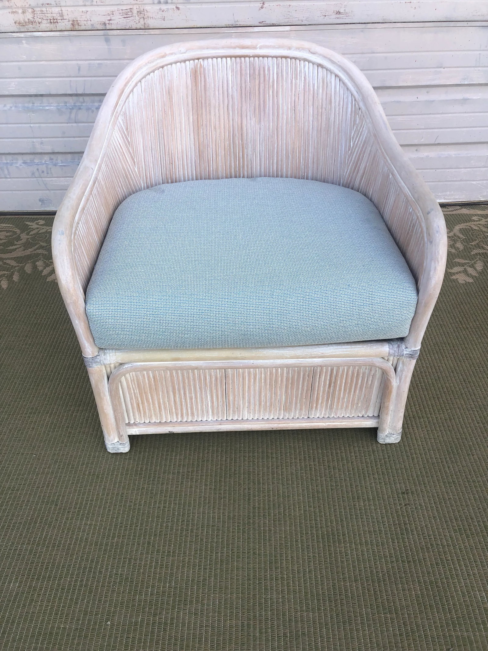 1970s Vintage Split Reed Henry Link Cushioned Chair - 9