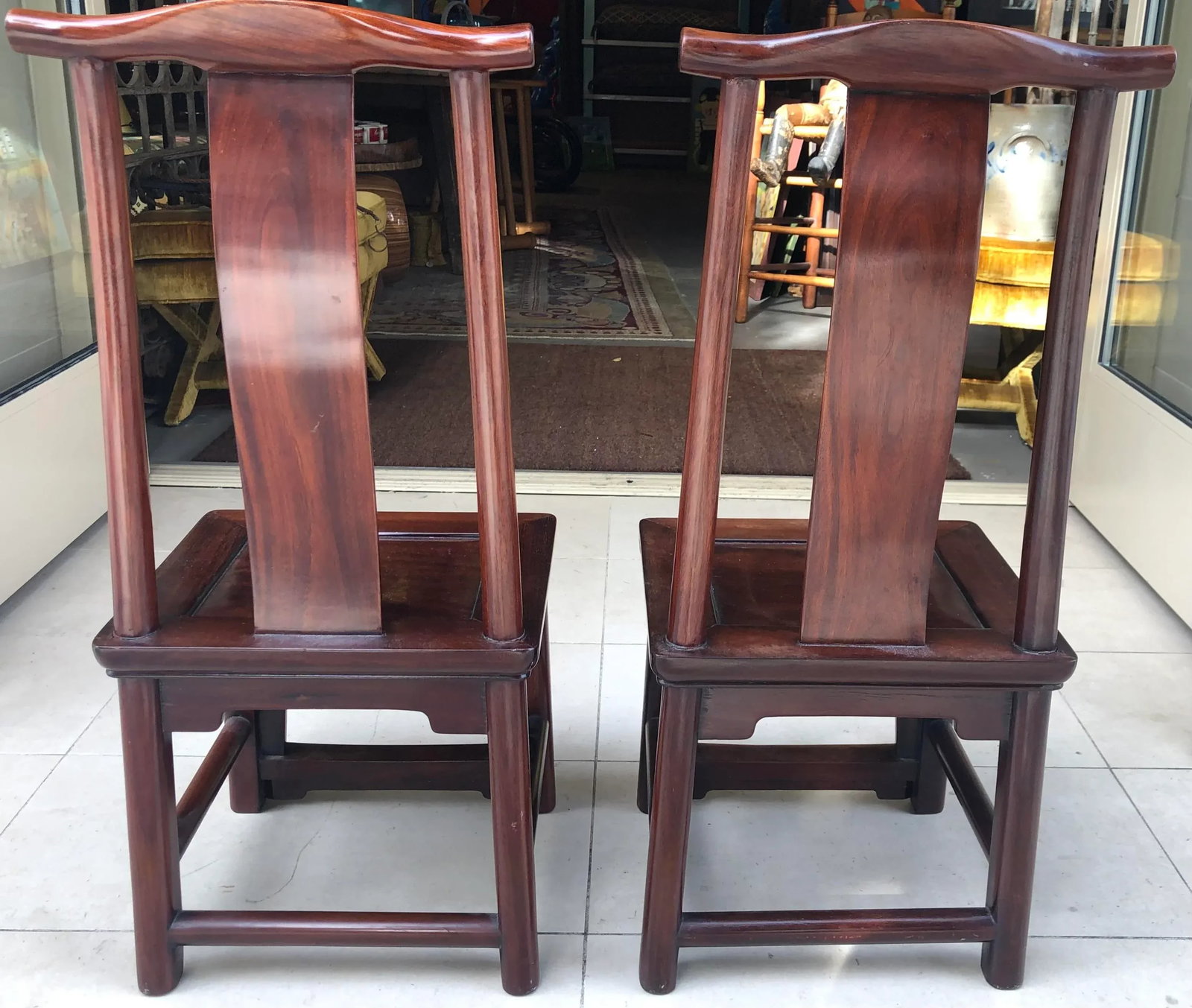 Pair of Early Chinese Children's Side Chairs - 3